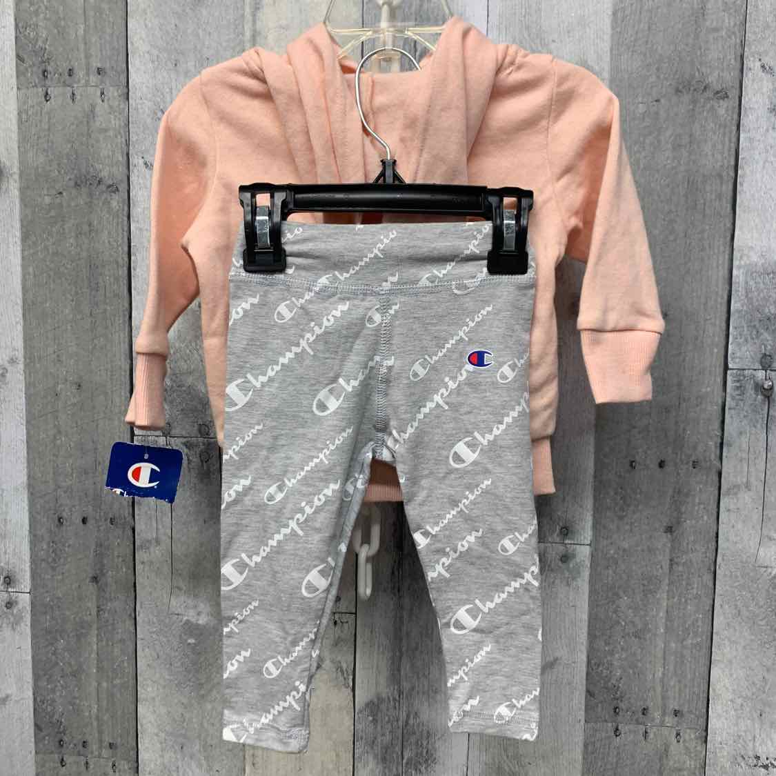 Size 12 Months Coral/Gray Champion Jacket/Pants