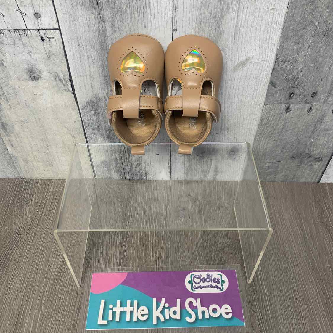 Size 1 Brown Little Me Soft Sole Shoes
