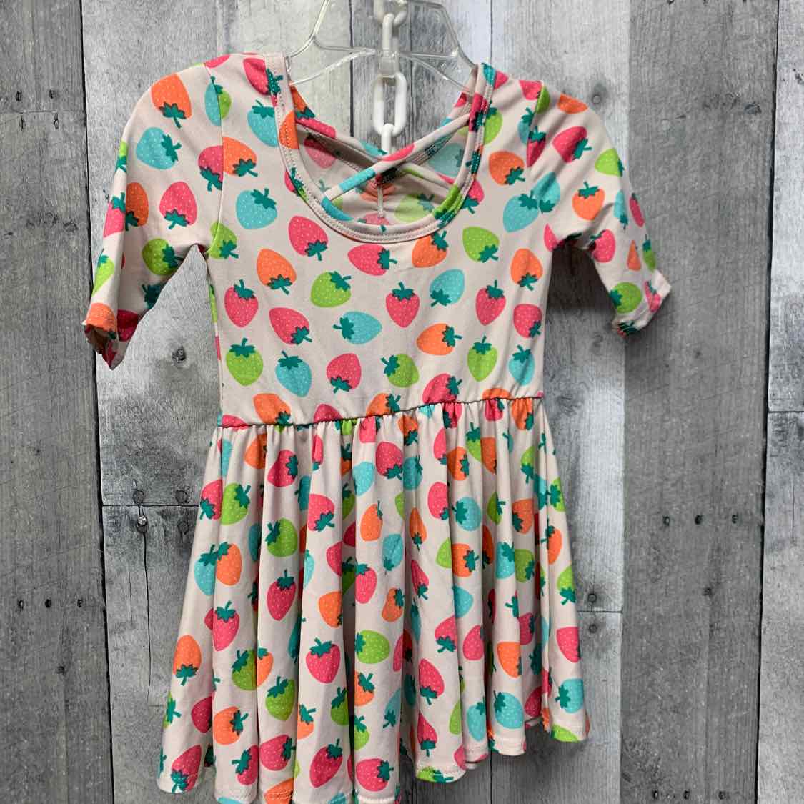 Size 12-24 Months Pink/Green Dot Dot Smile Dress