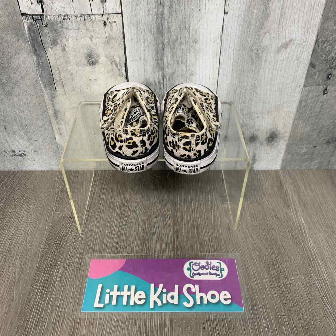 Size 3 Tan Animal Print Converse Sneakers