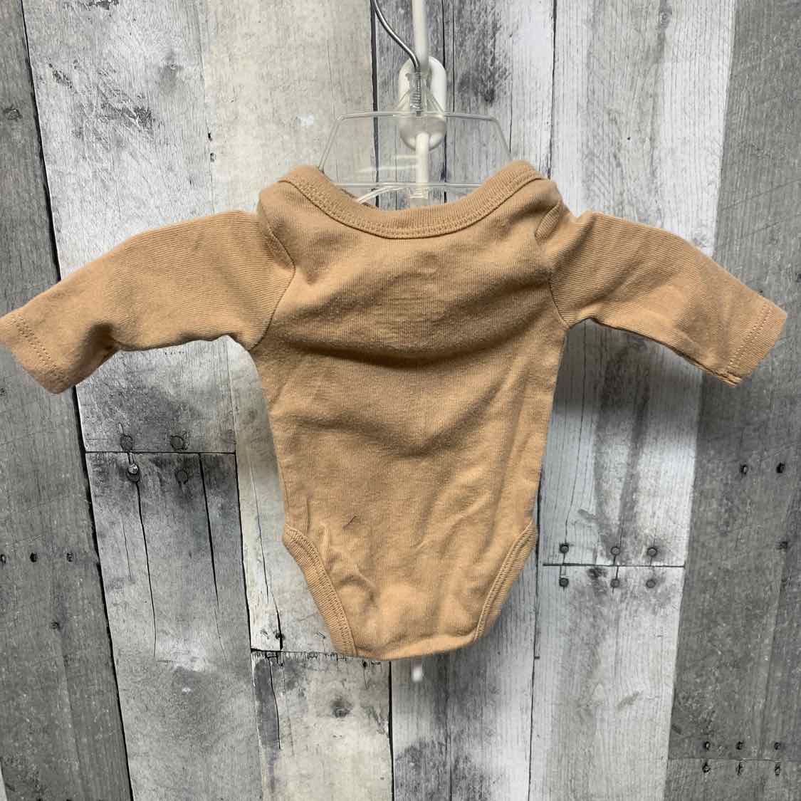 Size Newborn Tan Sport Brand Bodysuit