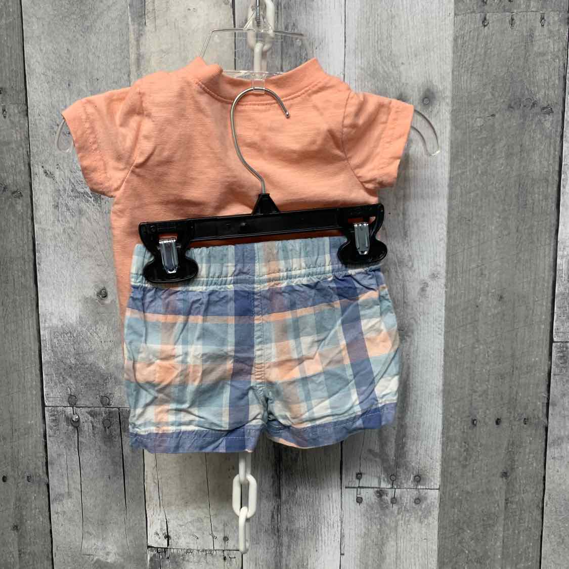 Size 0-3 Months Pink/Blue Carter's Shirt/Shorts