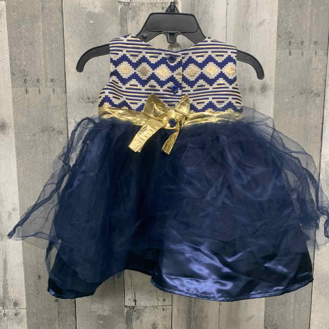 Size 12 Months Navy/White Blueberi Boulevard Dress - Party