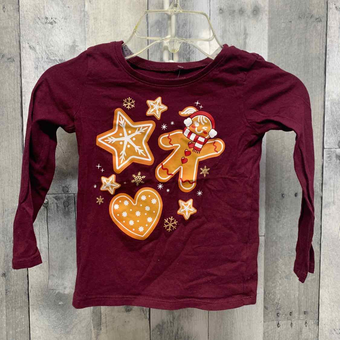 Size 4T Burgundy Children's Place Long Sleeve Shirt