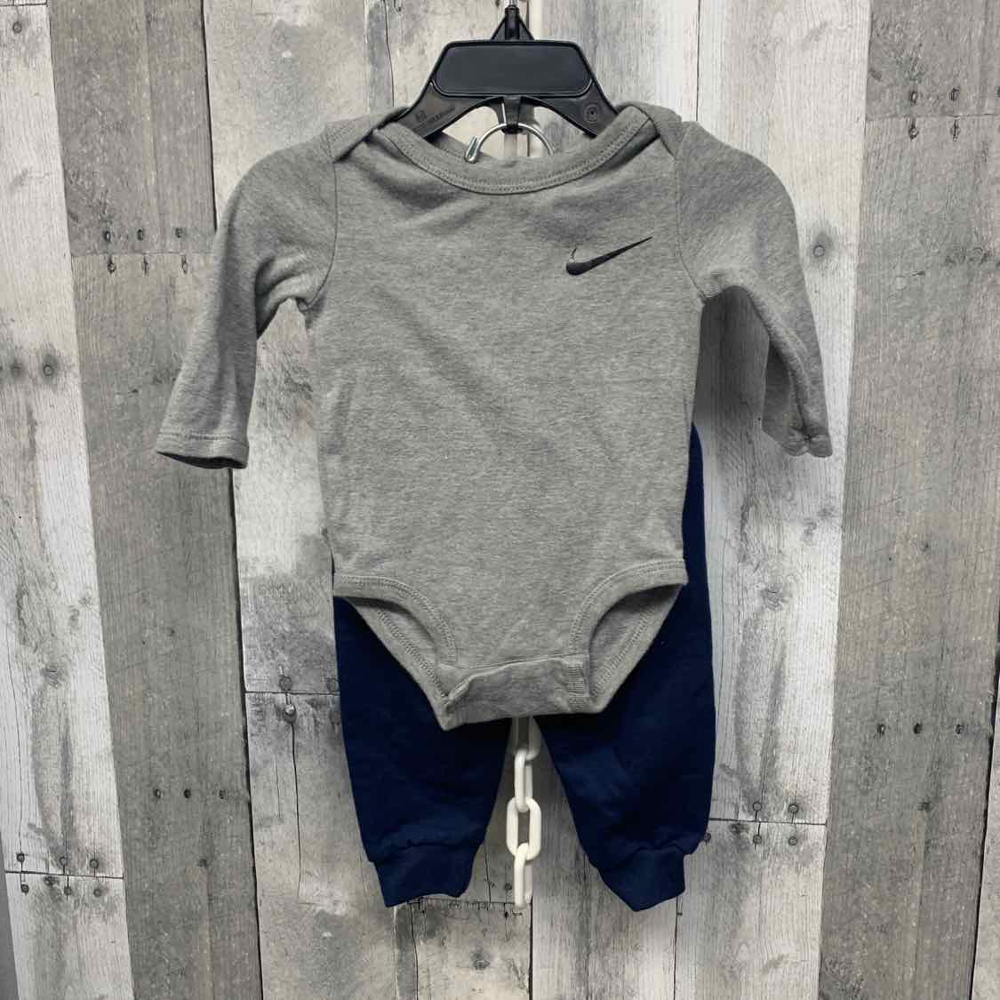 Size 6 Months Gray/Navy Sport Brand Shirt/Pants