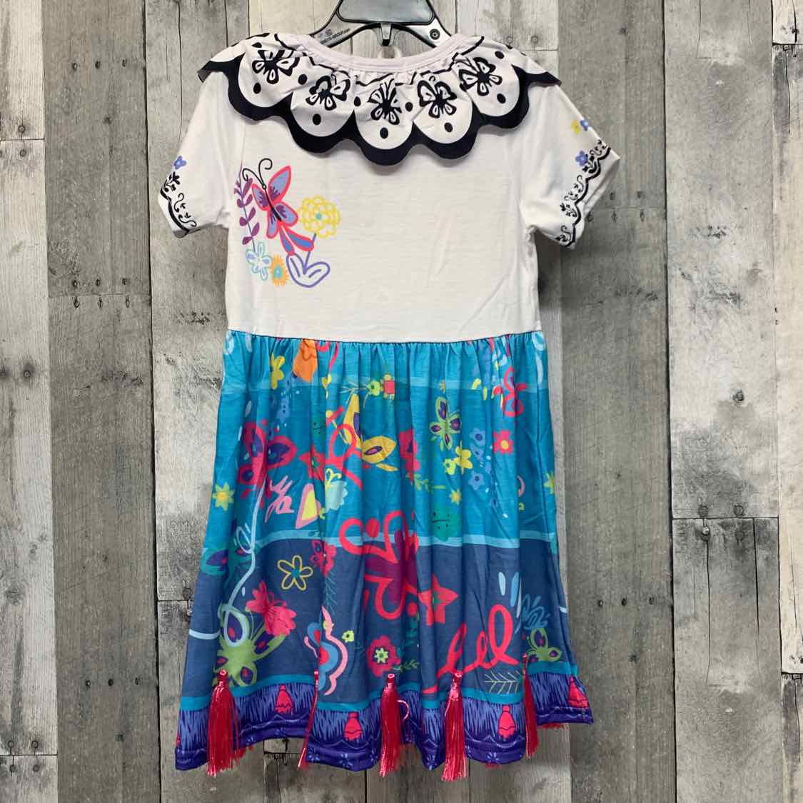 Size 3/4 White/Teal Presley Couture Dress