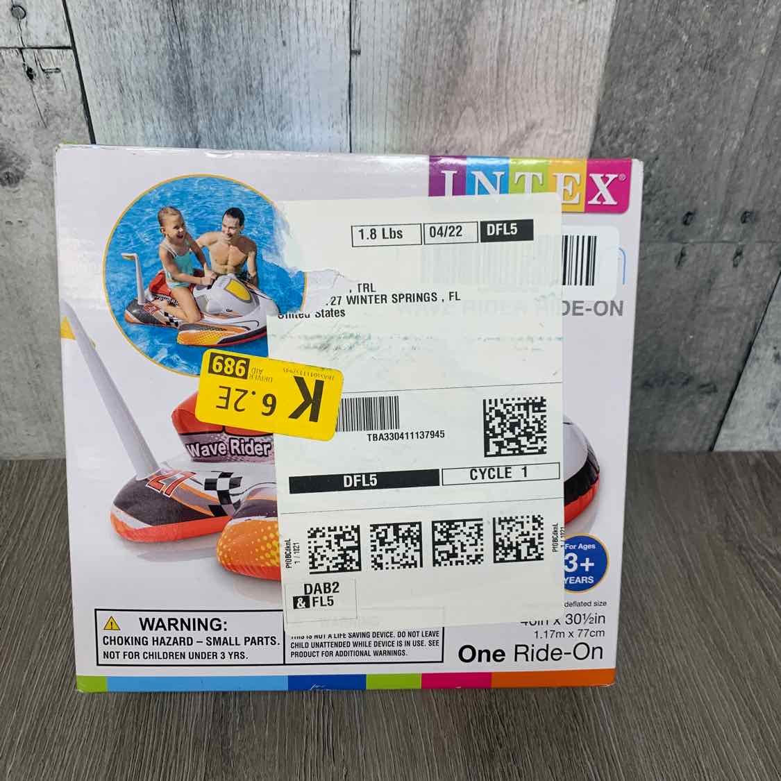 Intex White/Orange Pool Float