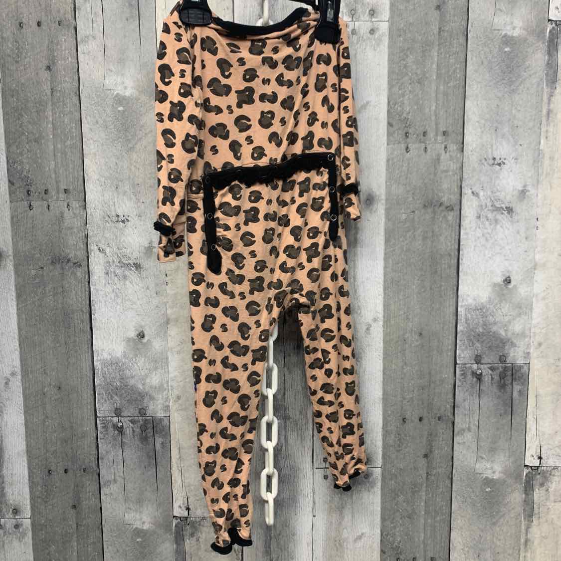Size 18-24 Months Tan Animal Print Bamboo Footy PJs