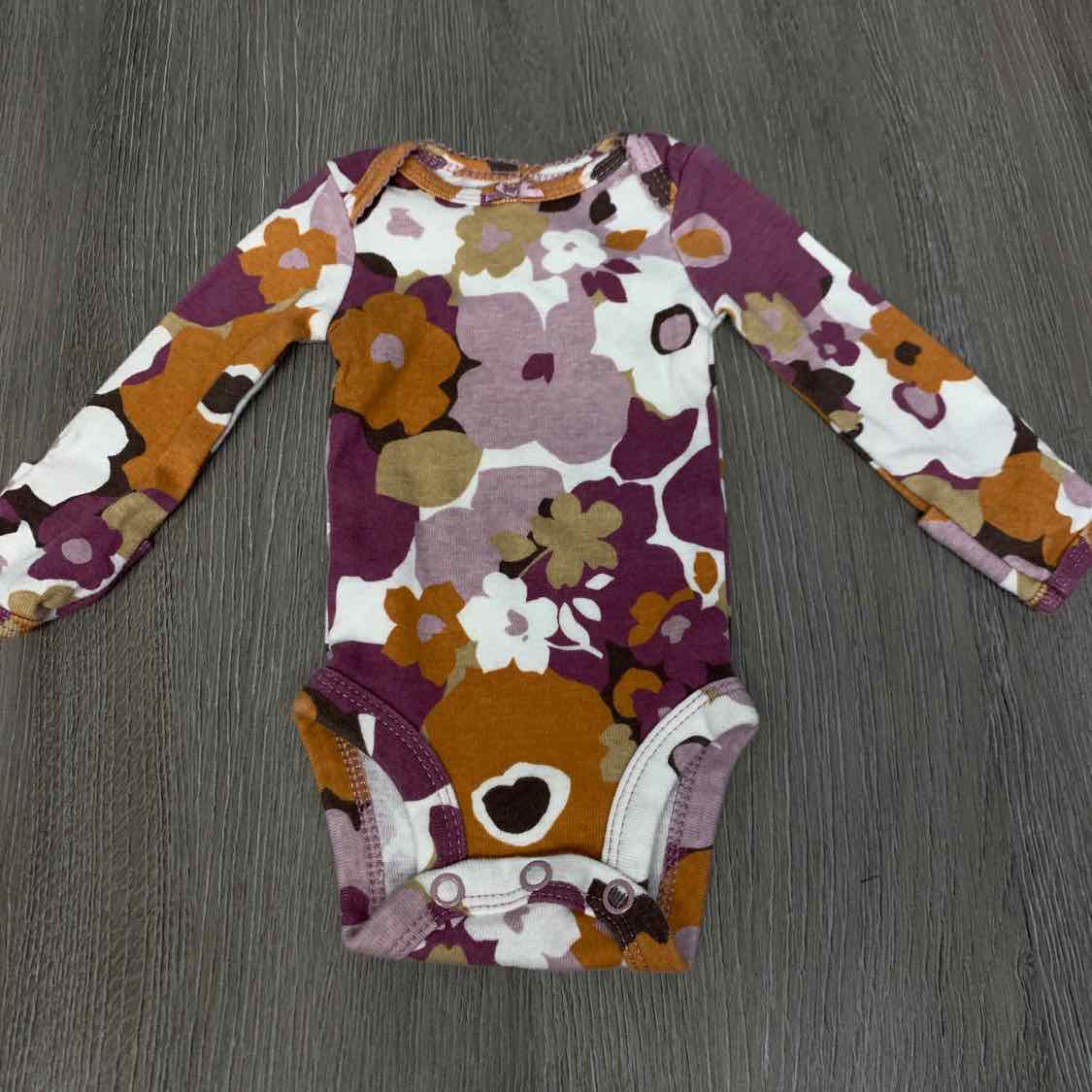 Size Preemie Purple Print Carter's Bodysuit