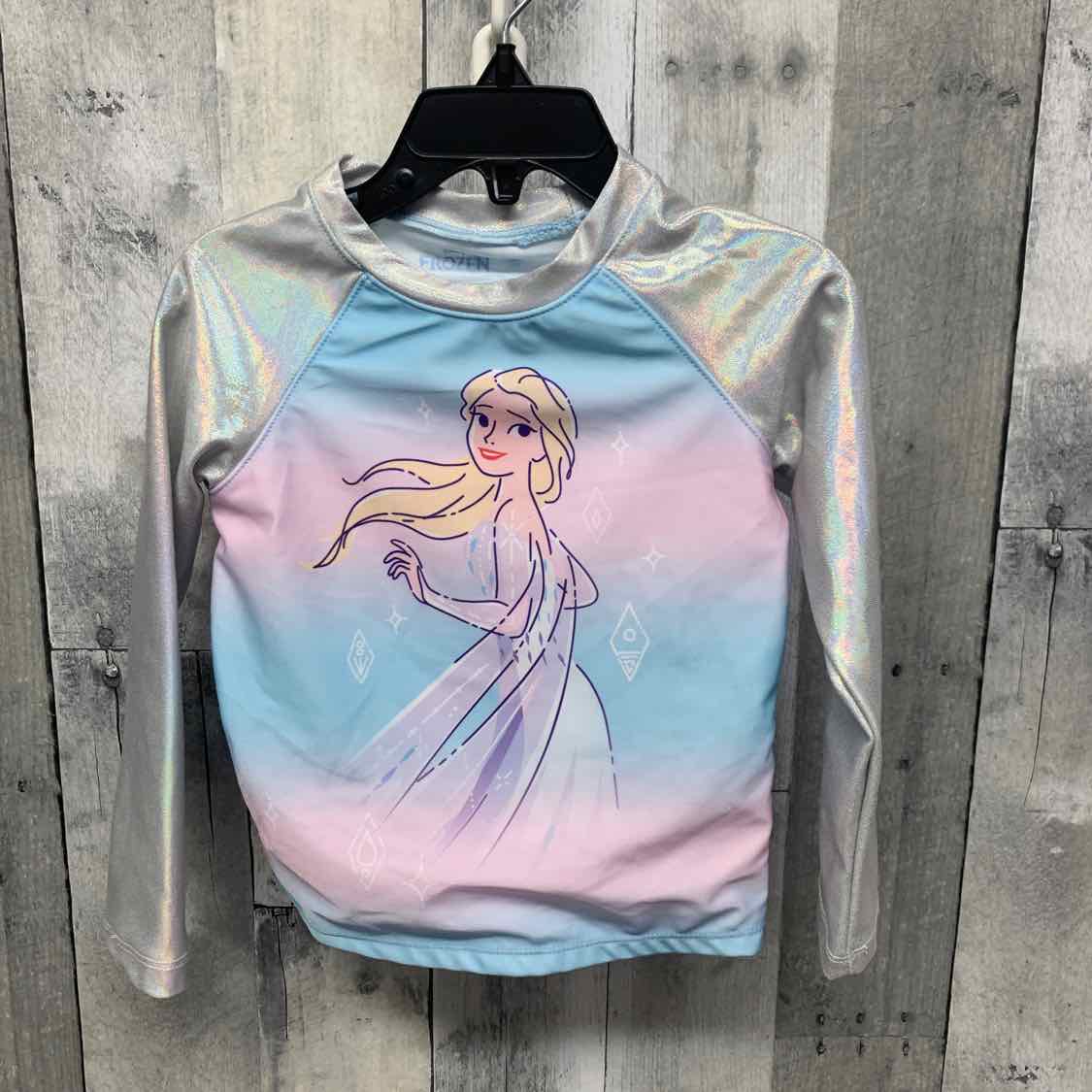 Size 4T Blue/Silver Disney Swim Top
