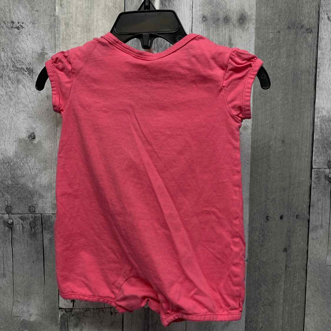 Size 6 Months Pink Graphic Sport Brand Romper - OodlesCB