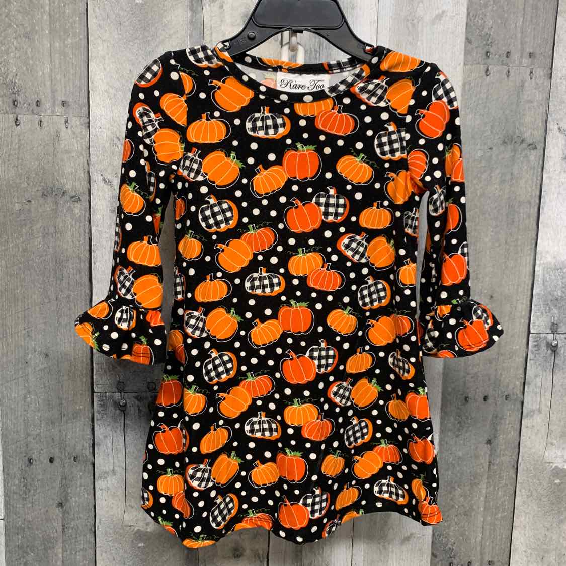 Size 2T Black/Orange Rare Too LS Dress