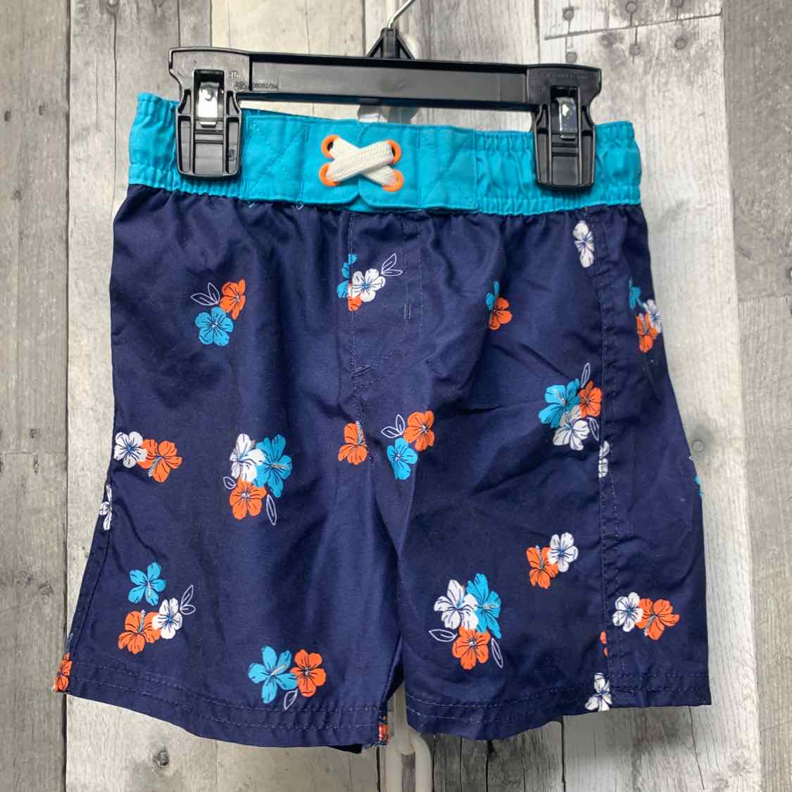 Size 3T Navy Graphic Cat & Jack Swim Trunks