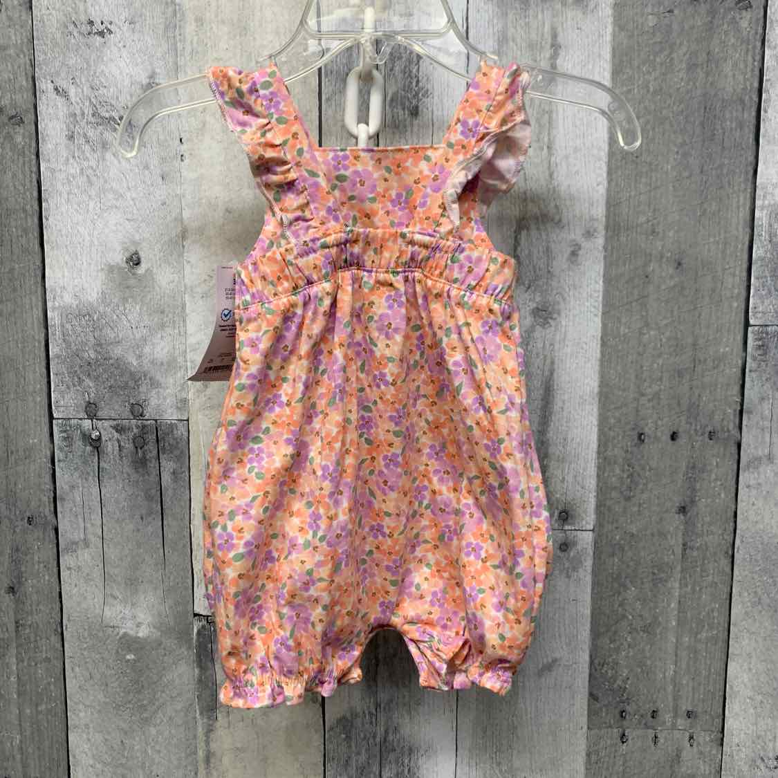 Size 3 Months Orange/Purple Just One You Romper - OodlesCB