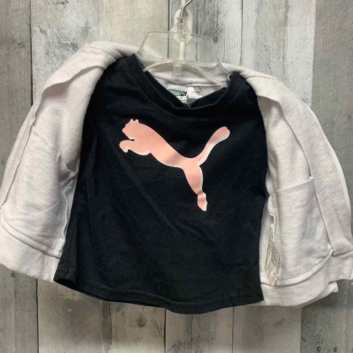 Size 12 Months Gray/Orange Puma 2pc Top