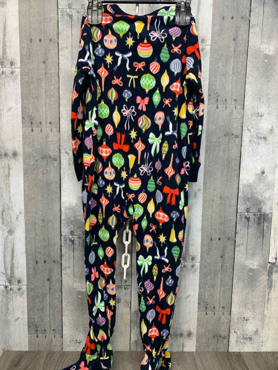 Size 5T Navy Print Old Navy Footy PJs