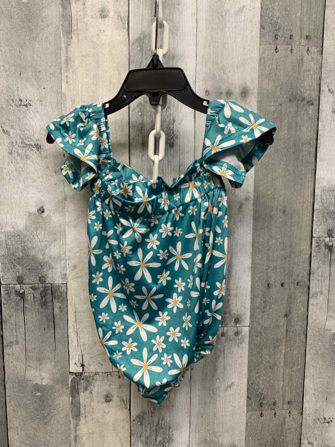 Size 18-24 Months Green Graphic Bailey's Blossoms Romper