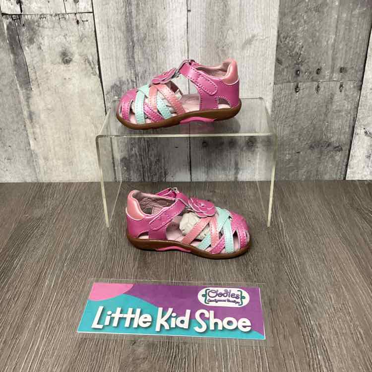Size 4 Pink/Blue Stride Rite Sandals