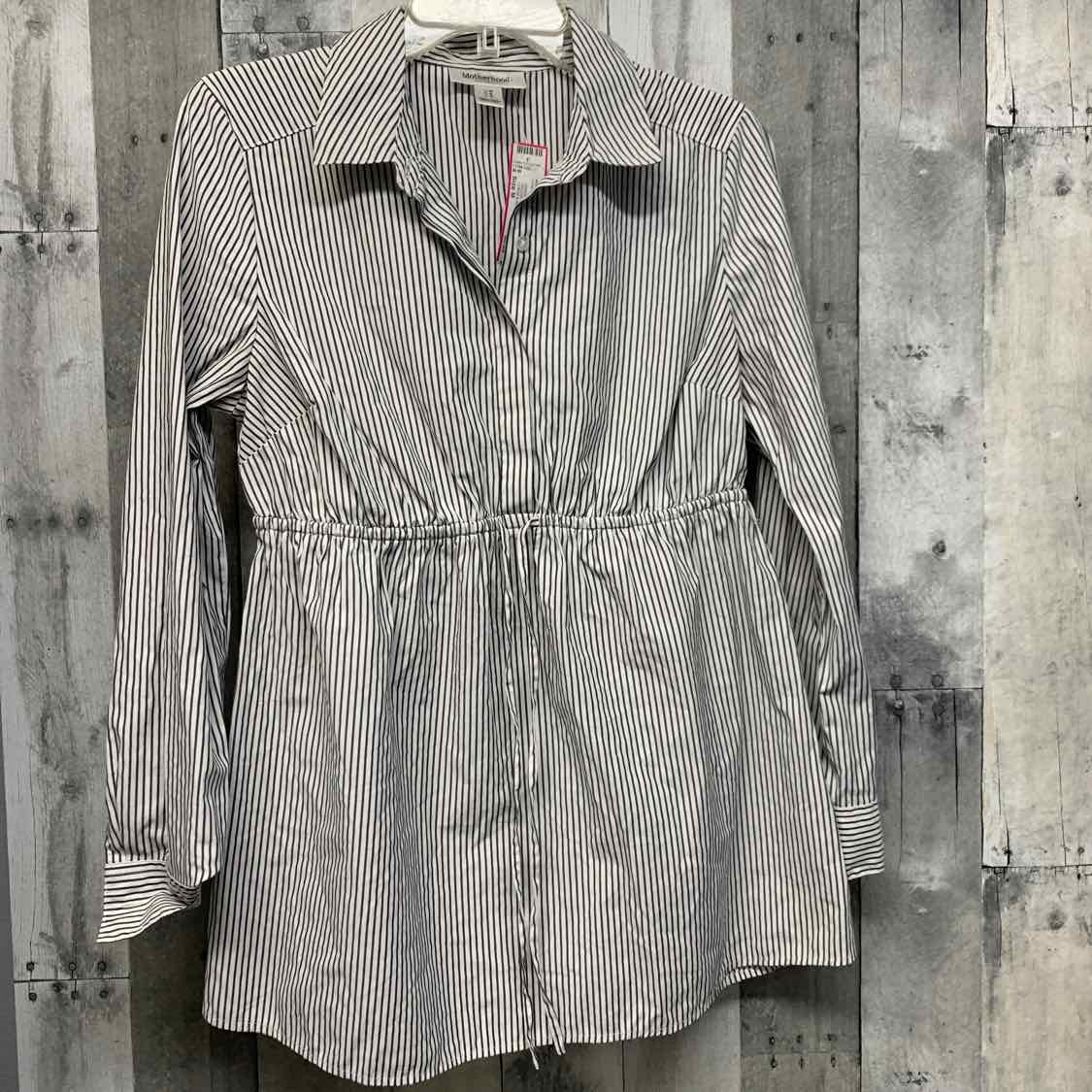 Size M Black Striped Motherhood Long Sleeve Top