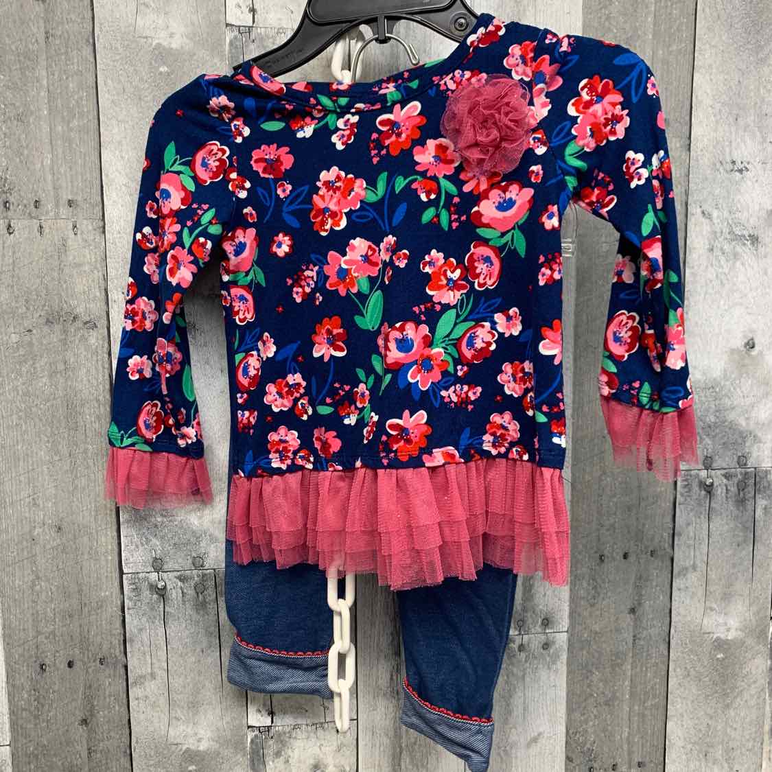 Size 4T Denim/Blue Nannette Shirt/Leggings
