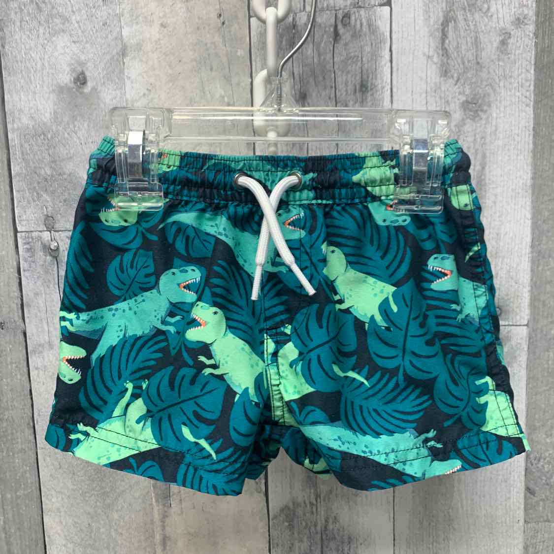 Size 12 Months Green Print Just One You Swim Trunks