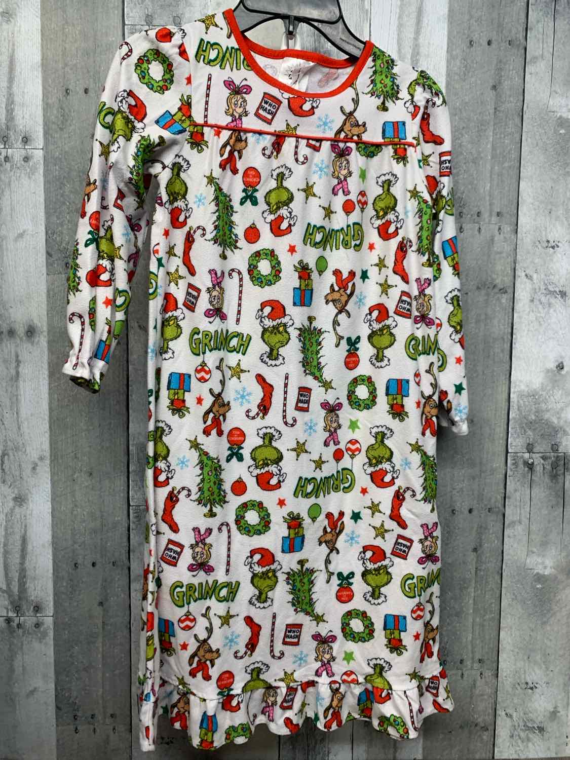 Size 6 White Print Dr Seuss Nightgown