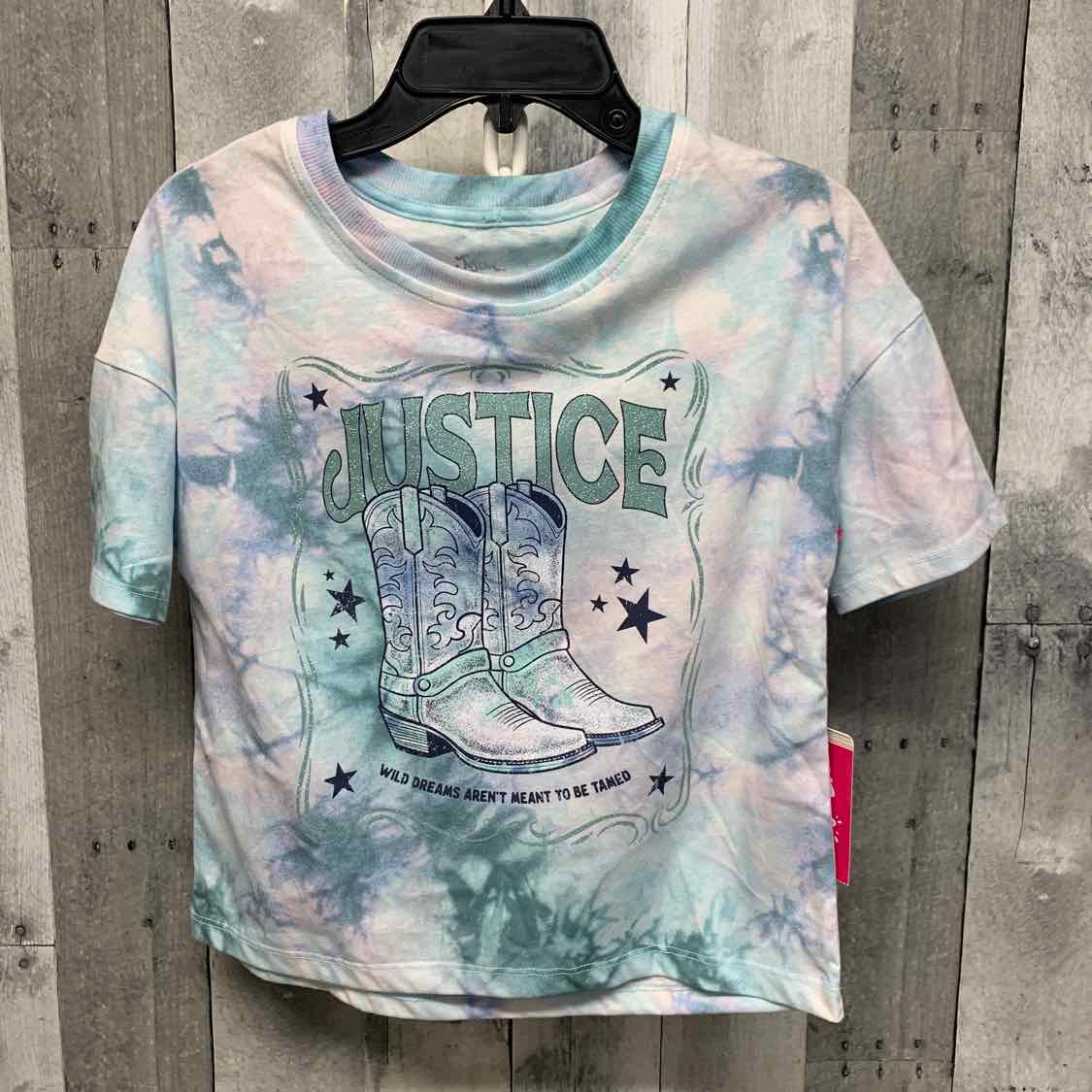 Size Medium Blue Print Justice T Shirt