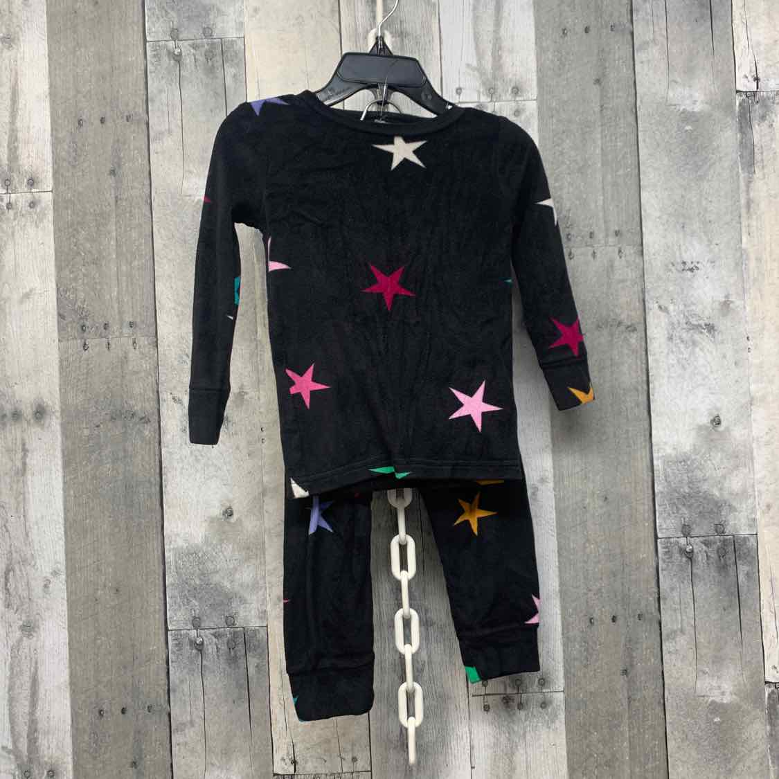Size 2T Black Print Cat & Jack 2pc PJs