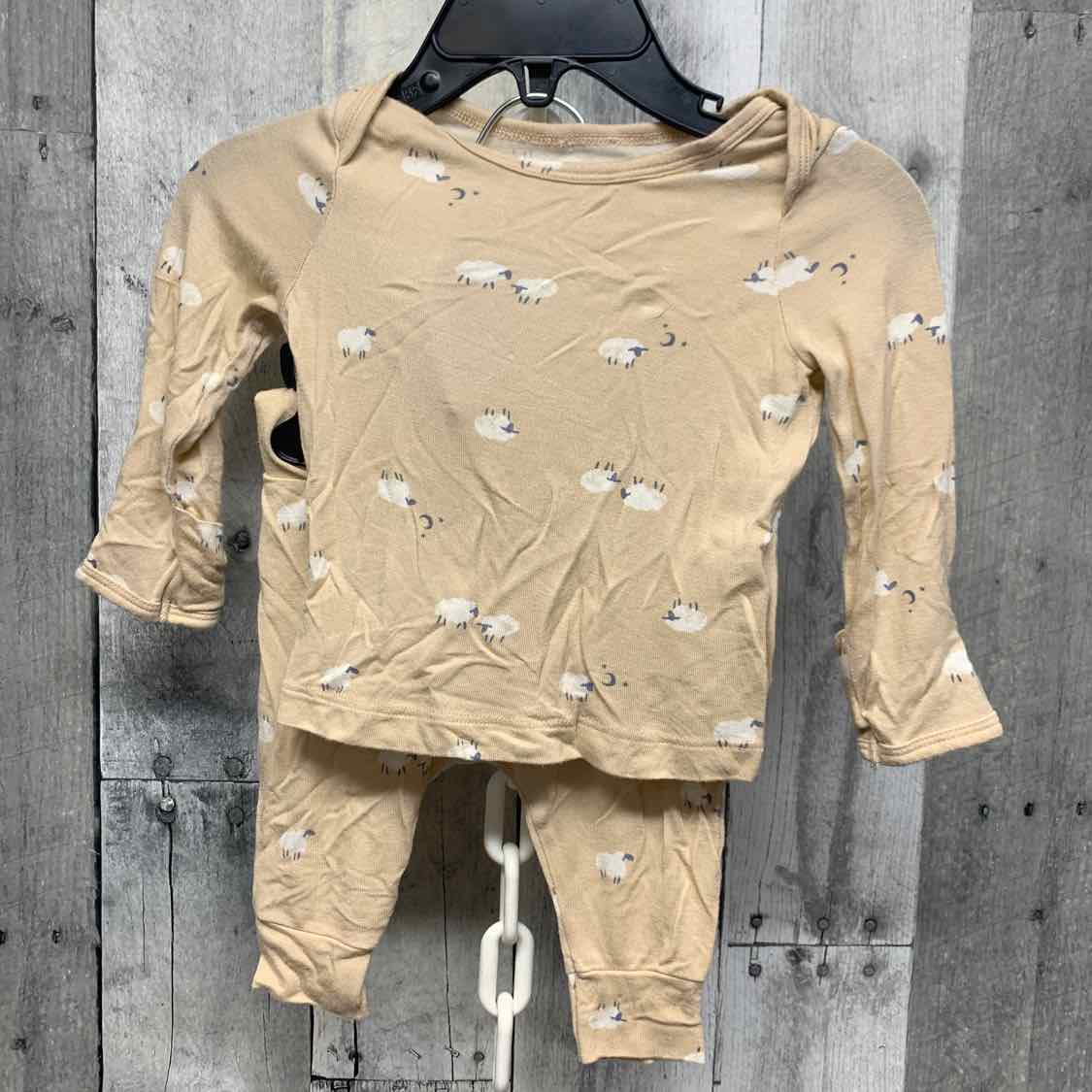 Size 3 Months Tan/White Just One You Shirt/Leggings