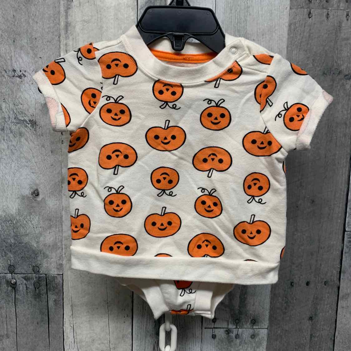 Size 0-3 Months White/Orange Cat & Jack Shirt/Shorts