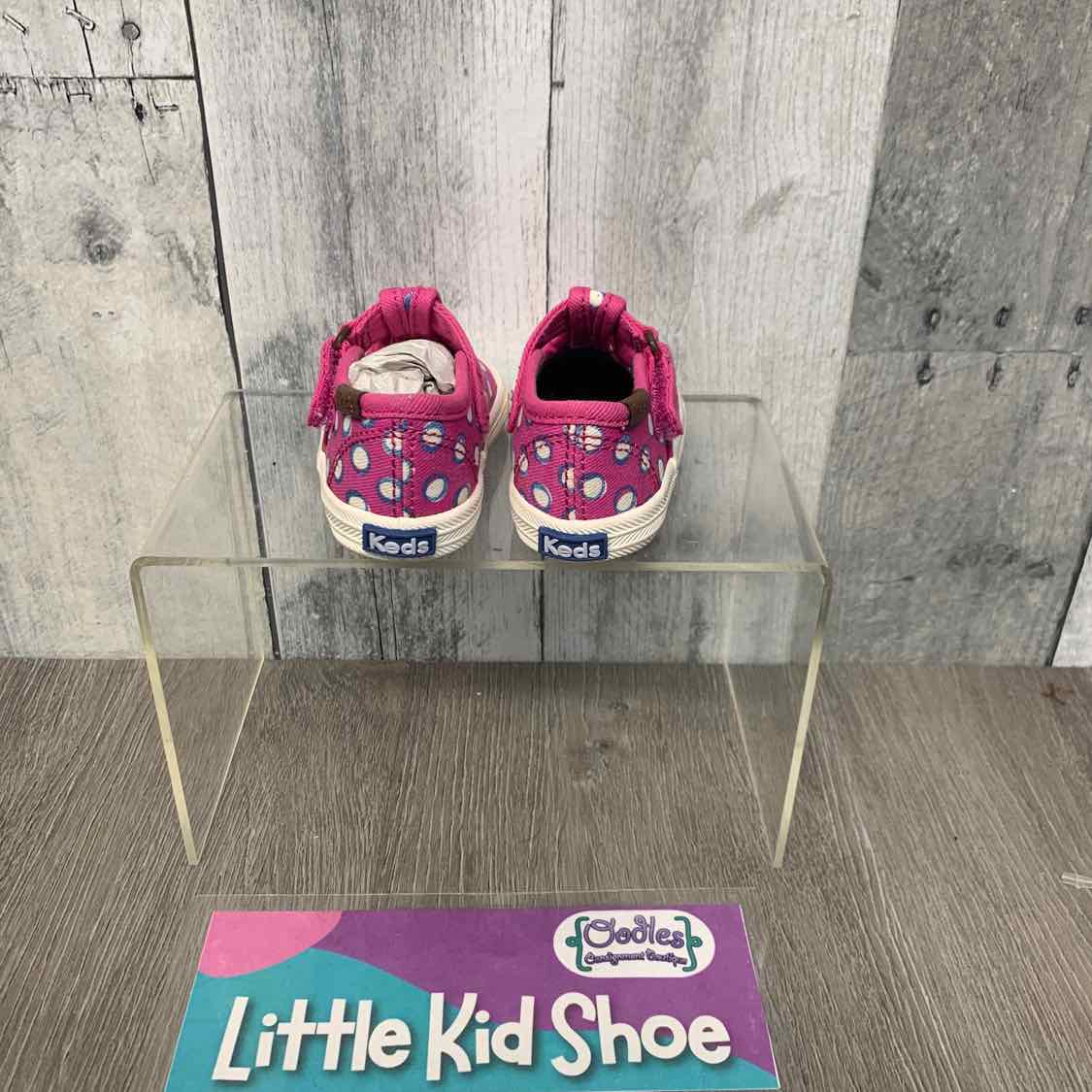 Size 1 Pink/White Keds Slip On Shoes