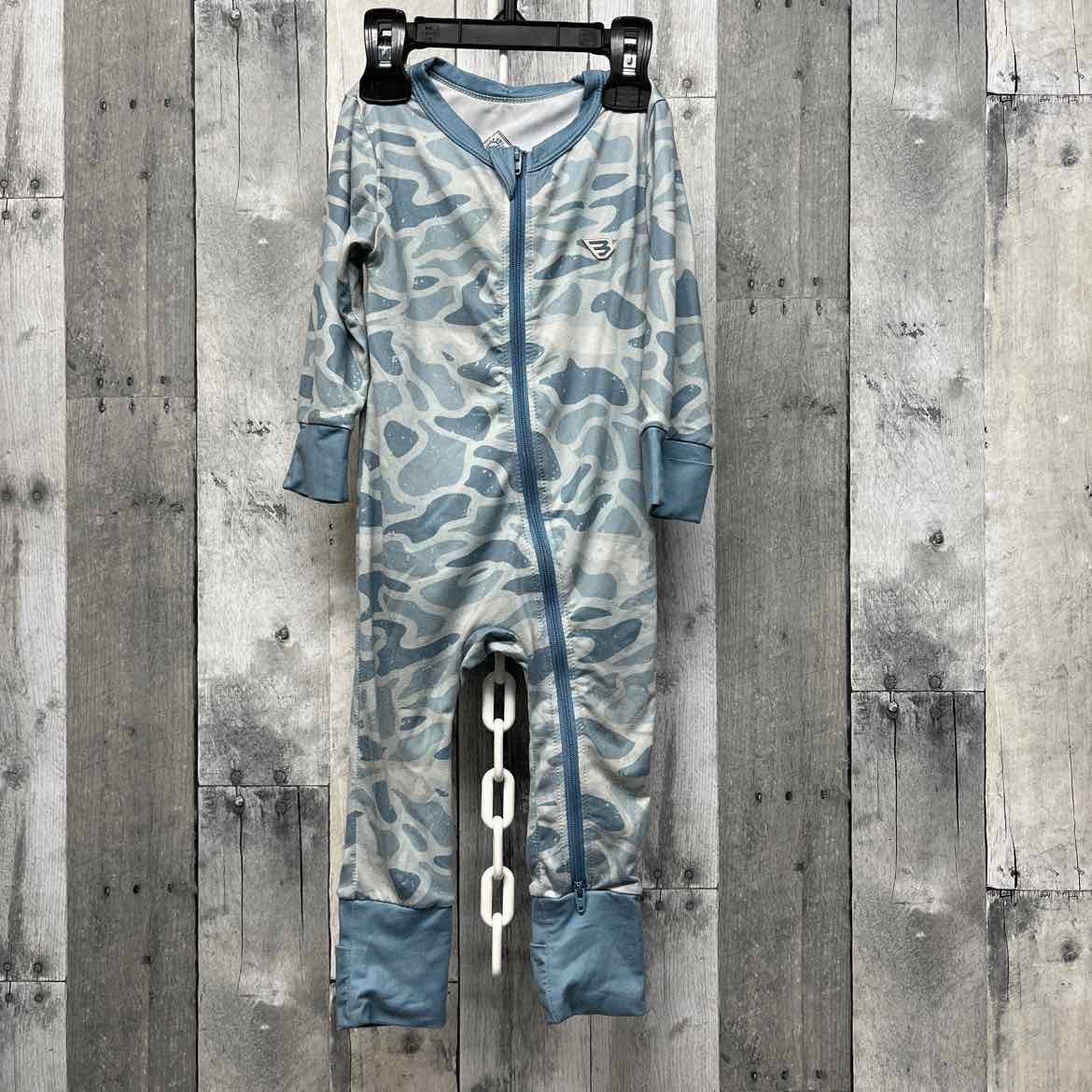 Size 6-12 Months Blue Camo Boutique Brand Footy PJs