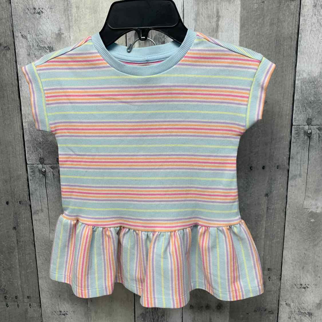 Size 5T Blue Striped Cat & Jack Shirt/Shorts