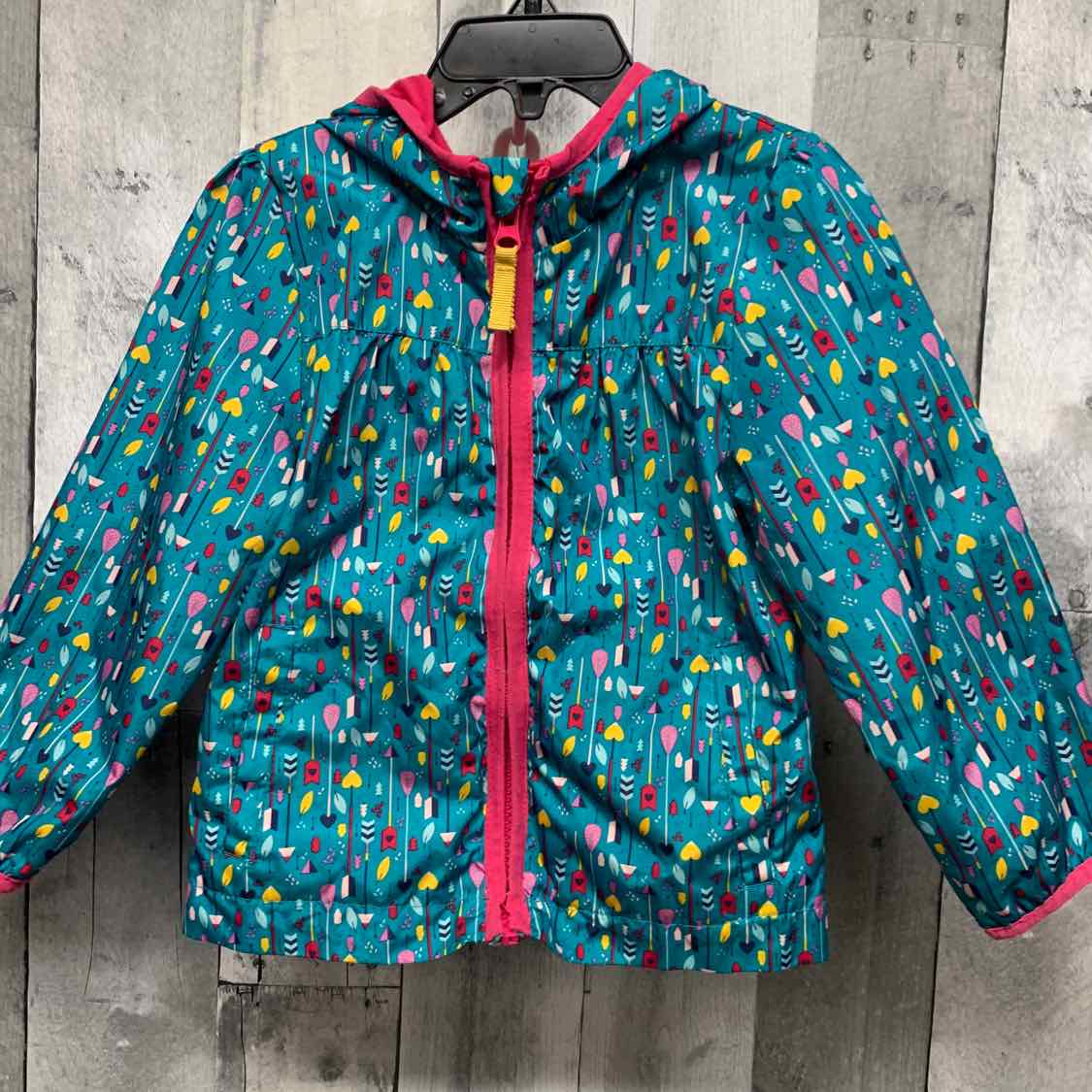 Size 2T Teal/Pink Cat & Jack Light Jacket