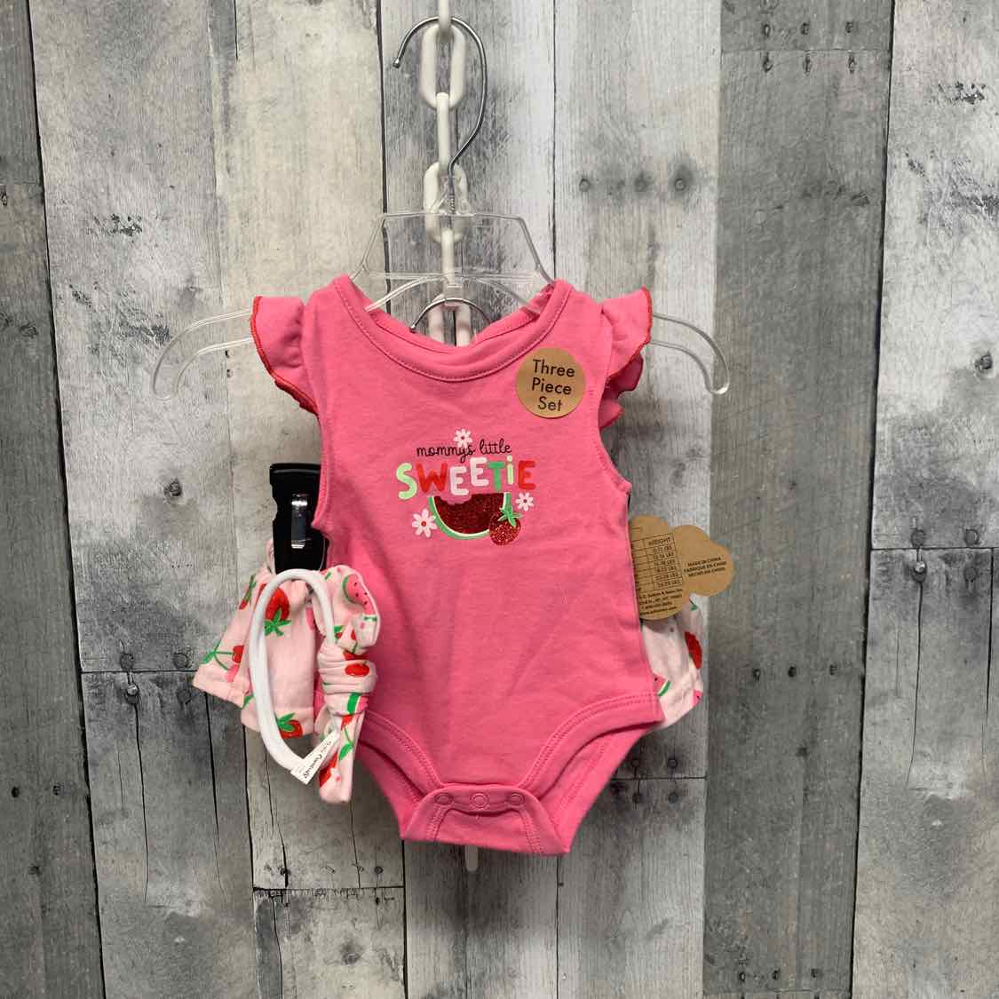 Size 3 Months Pink/Red Baby Essentials Shirt/Skirt