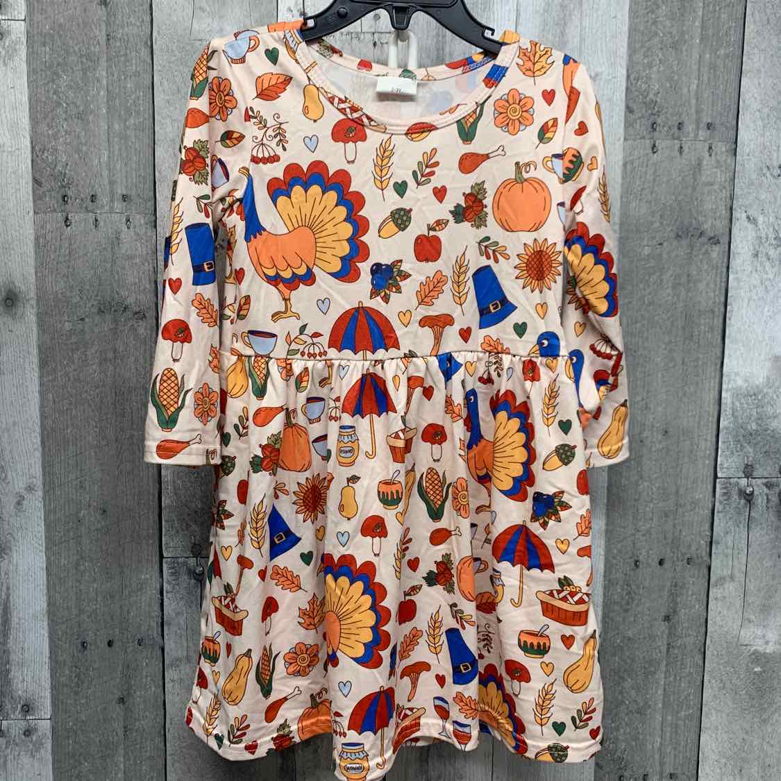 Size 2/3 Orange/Red Mid Brand Dress