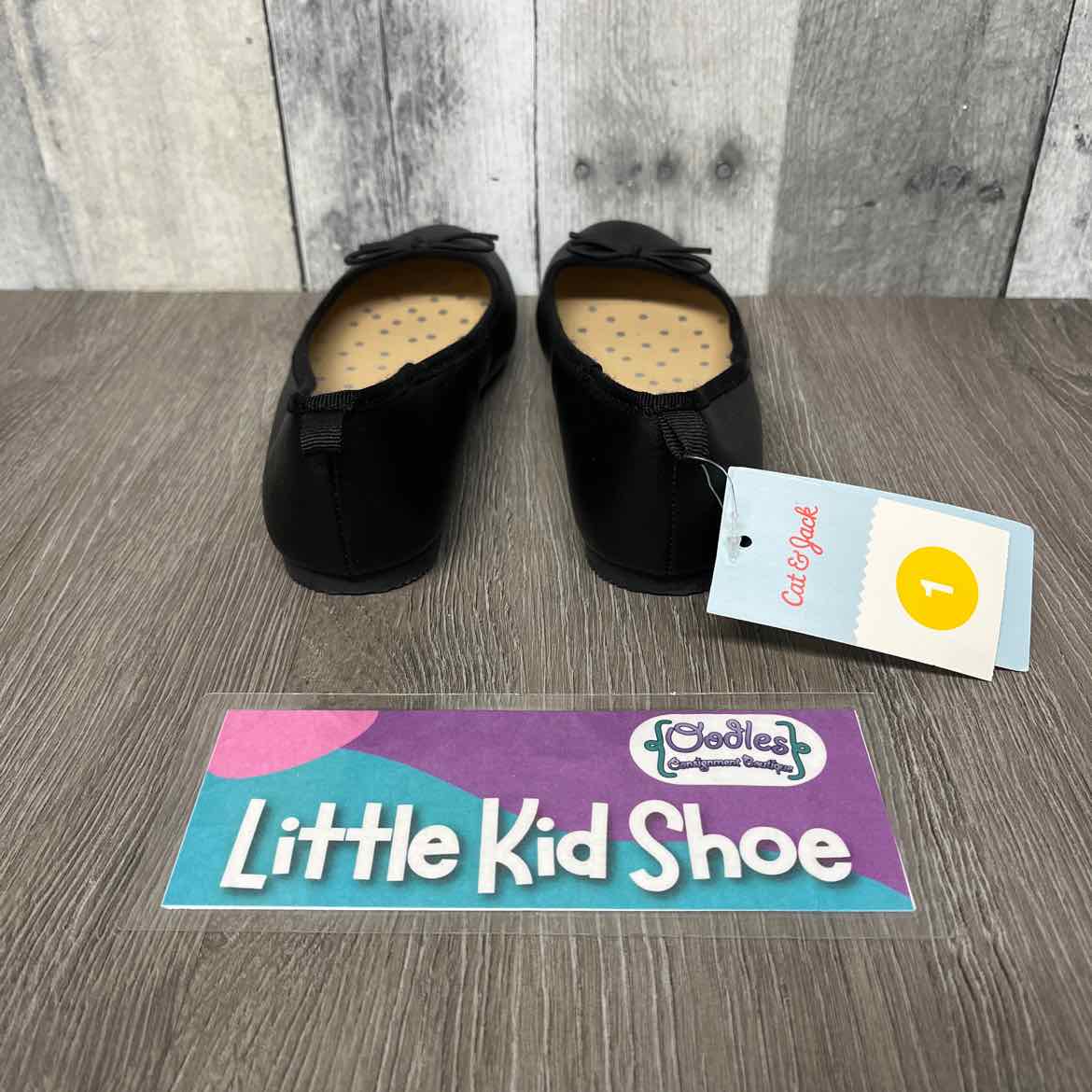 Size 1 Black Cat & Jack Flats