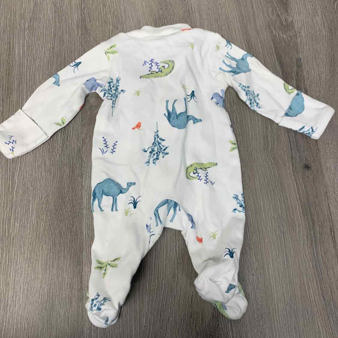 Size Preemie White Graphic Child of Mine Footy PJs