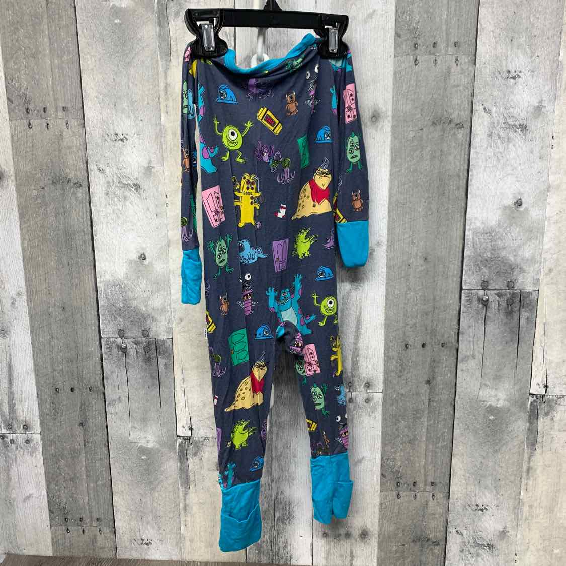 Size 6-12 Months Gray/Blue Little Sleepies Footy PJs