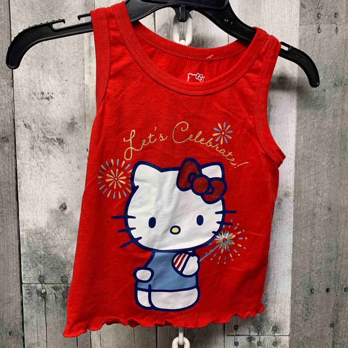 Size 4/5 Red Graphic Hello Kitty Tank Top