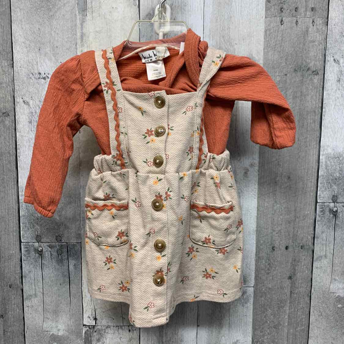 Size 6-9 Months Orange/Tan Nicole Miller Shirt/Jumper