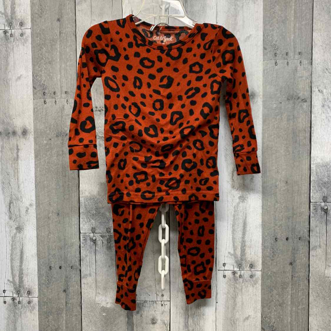 Size 2T Brown Animal Print Cat & Jack 2pc PJs