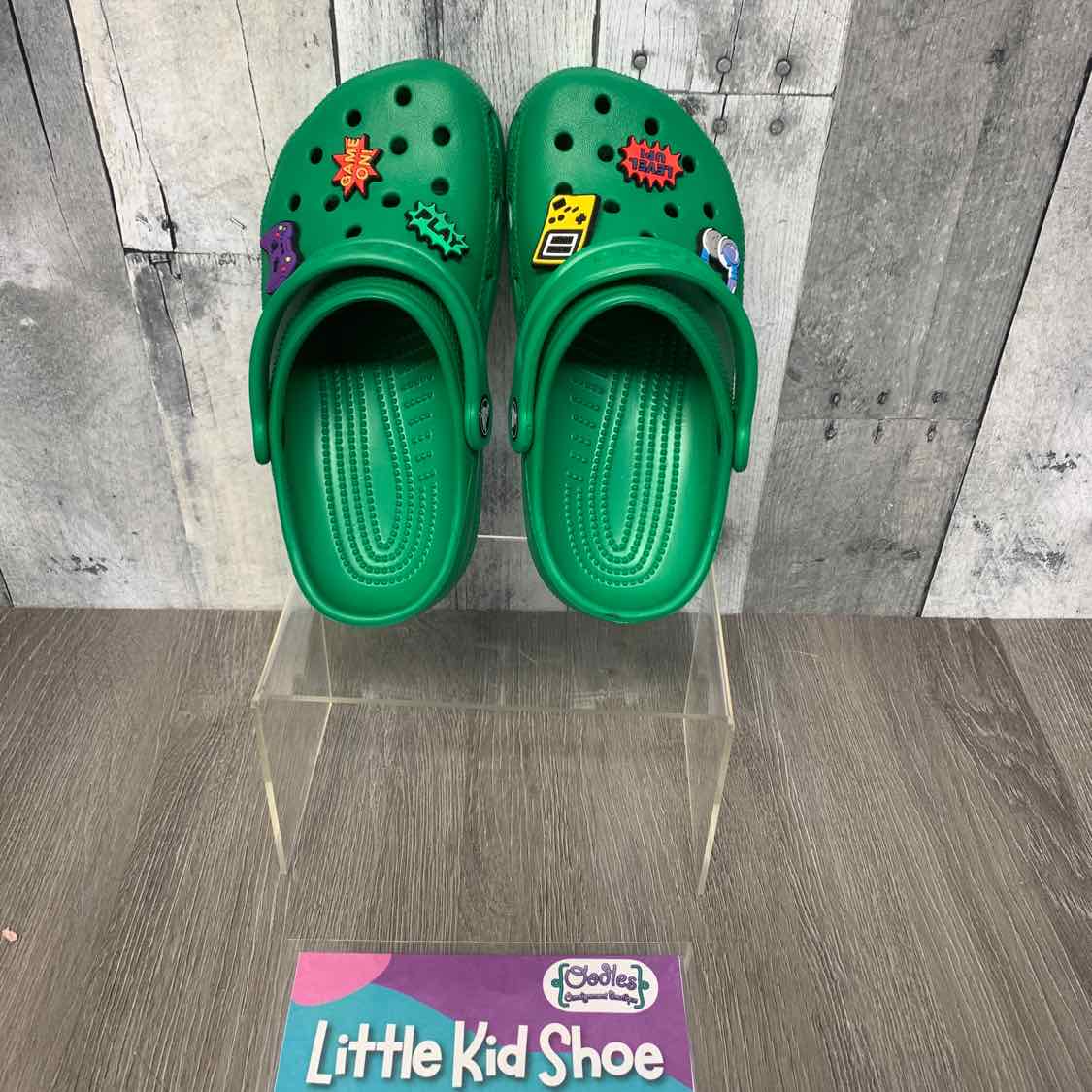 Size 1 Green Crocs Water Shoes