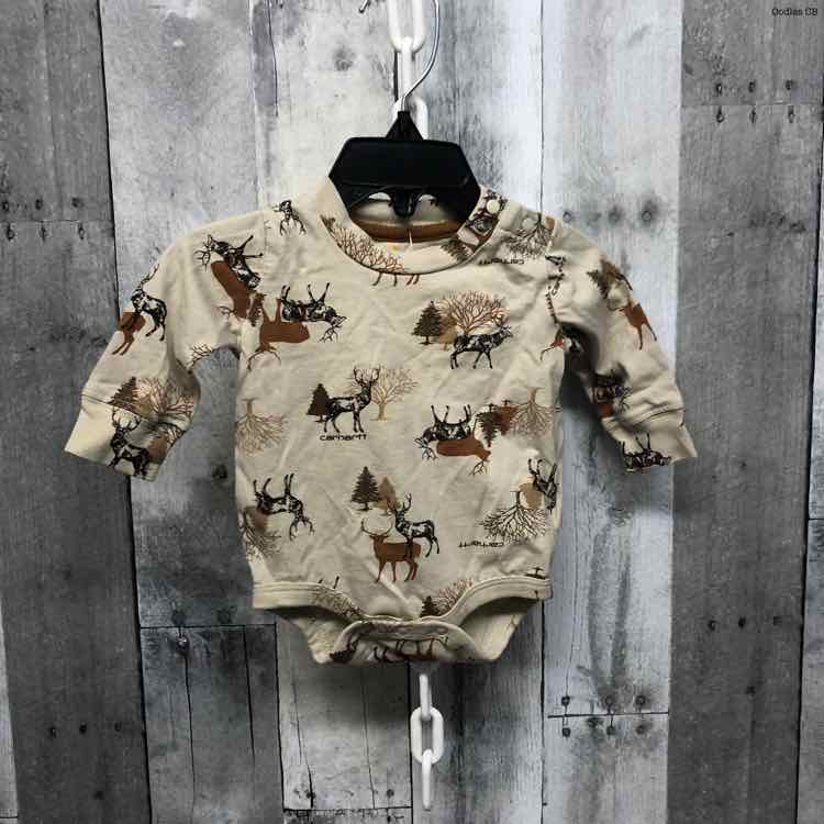 Size 3 Months Tan Graphic Carhartt Bodysuit