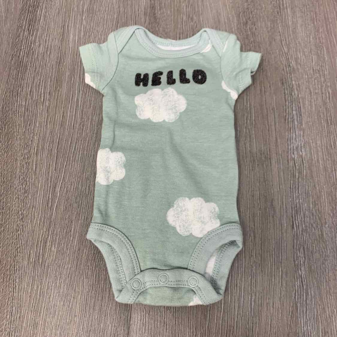 Size Preemie Green Print Child of Mine Bodysuit
