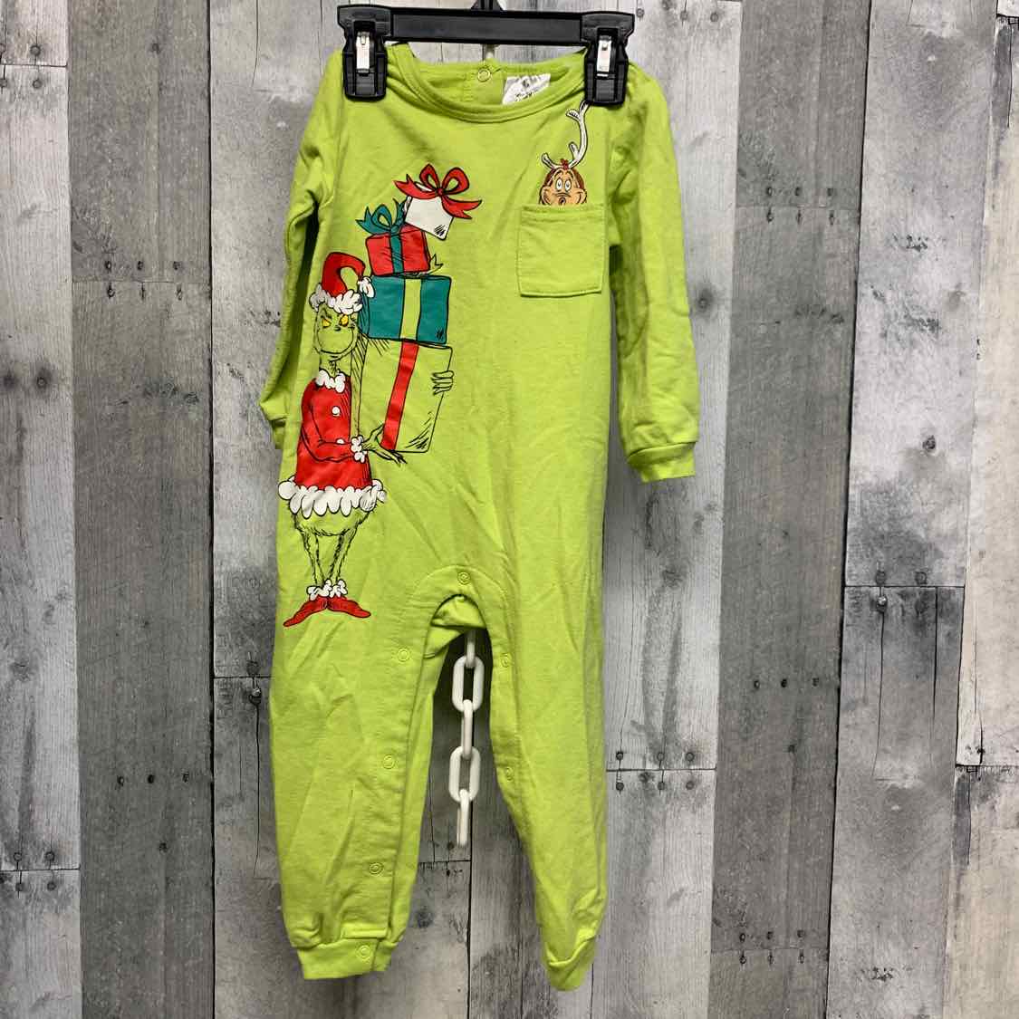 Size 18 Months Green Graphic Holiday Brands Romper