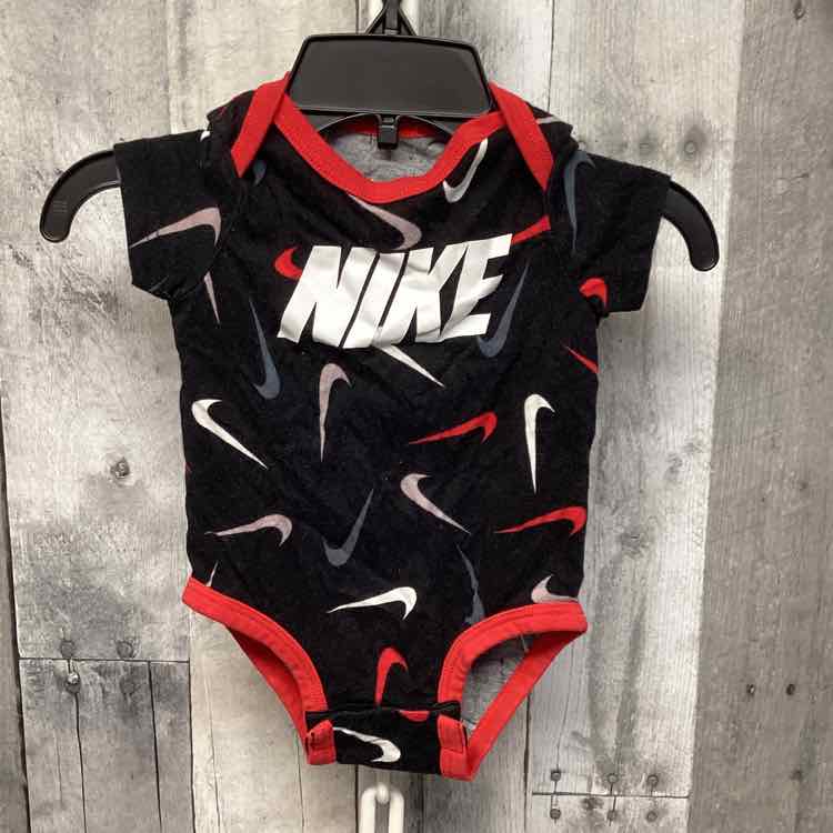 Size 3 Months Black/Red Sport Brand Bodysuit