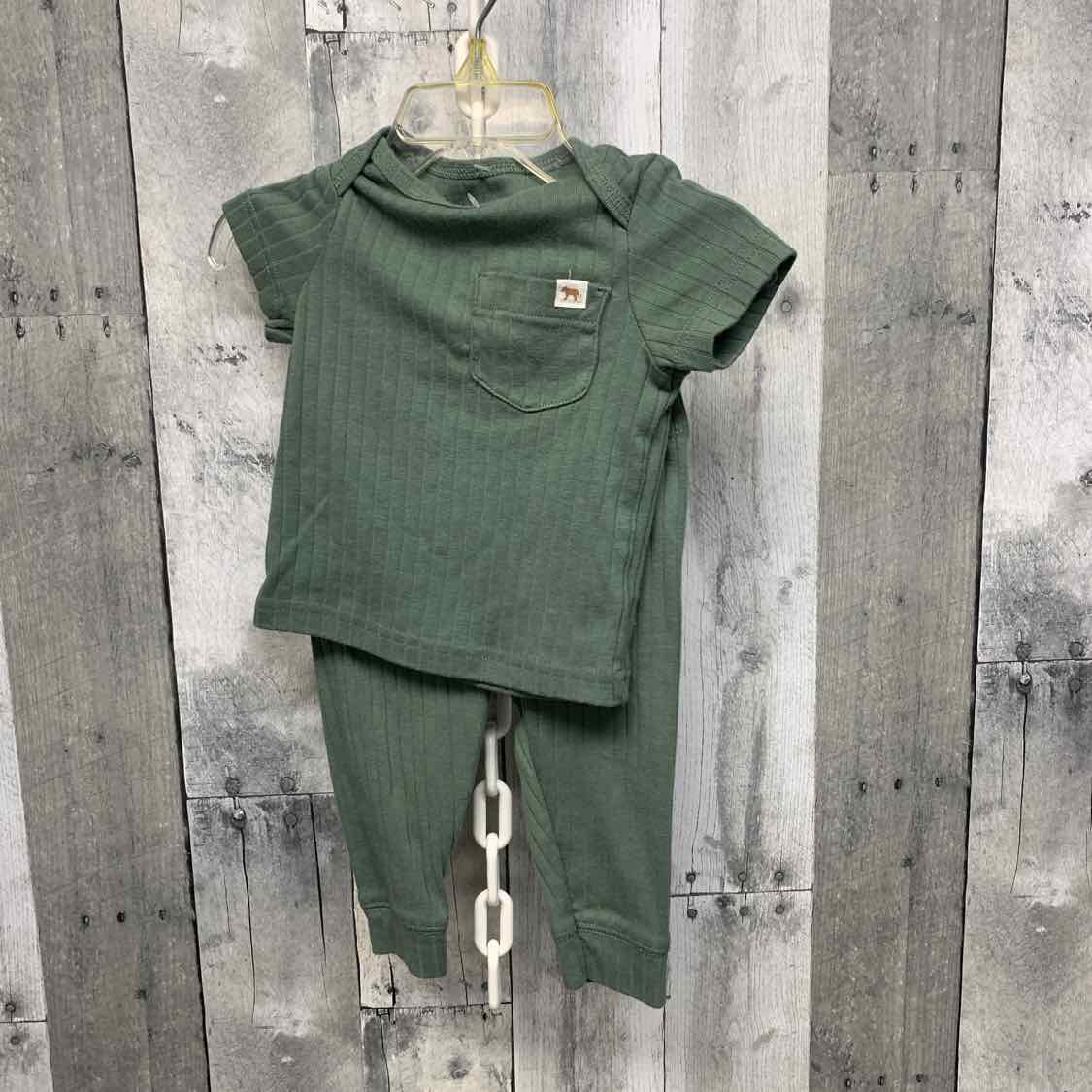 Size 6 Months Green Just One You Shirt/Pants