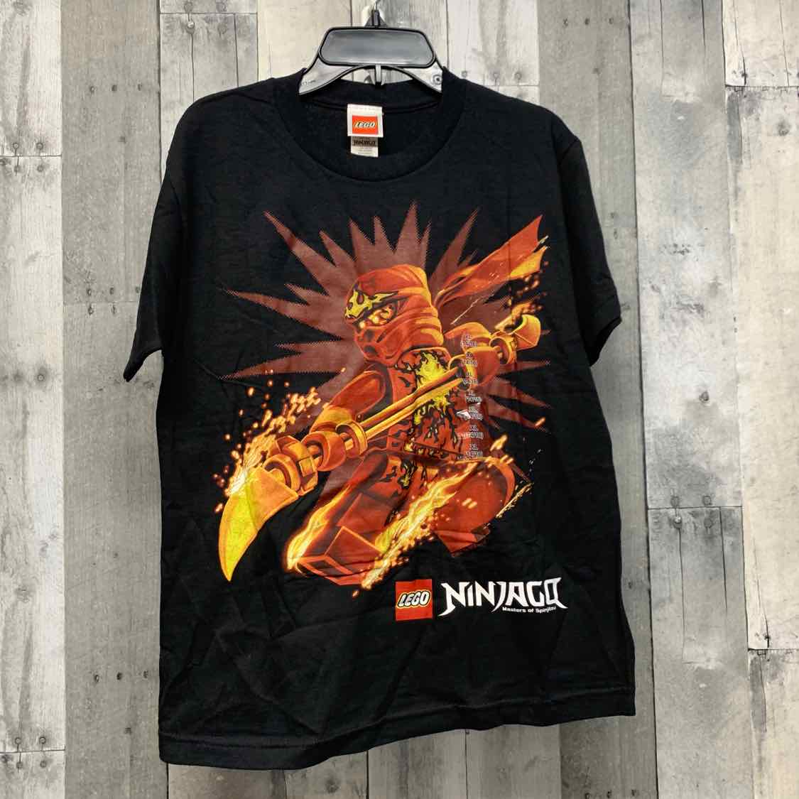 Size 14/16 Black Graphic Lego T Shirt - OodlesCB