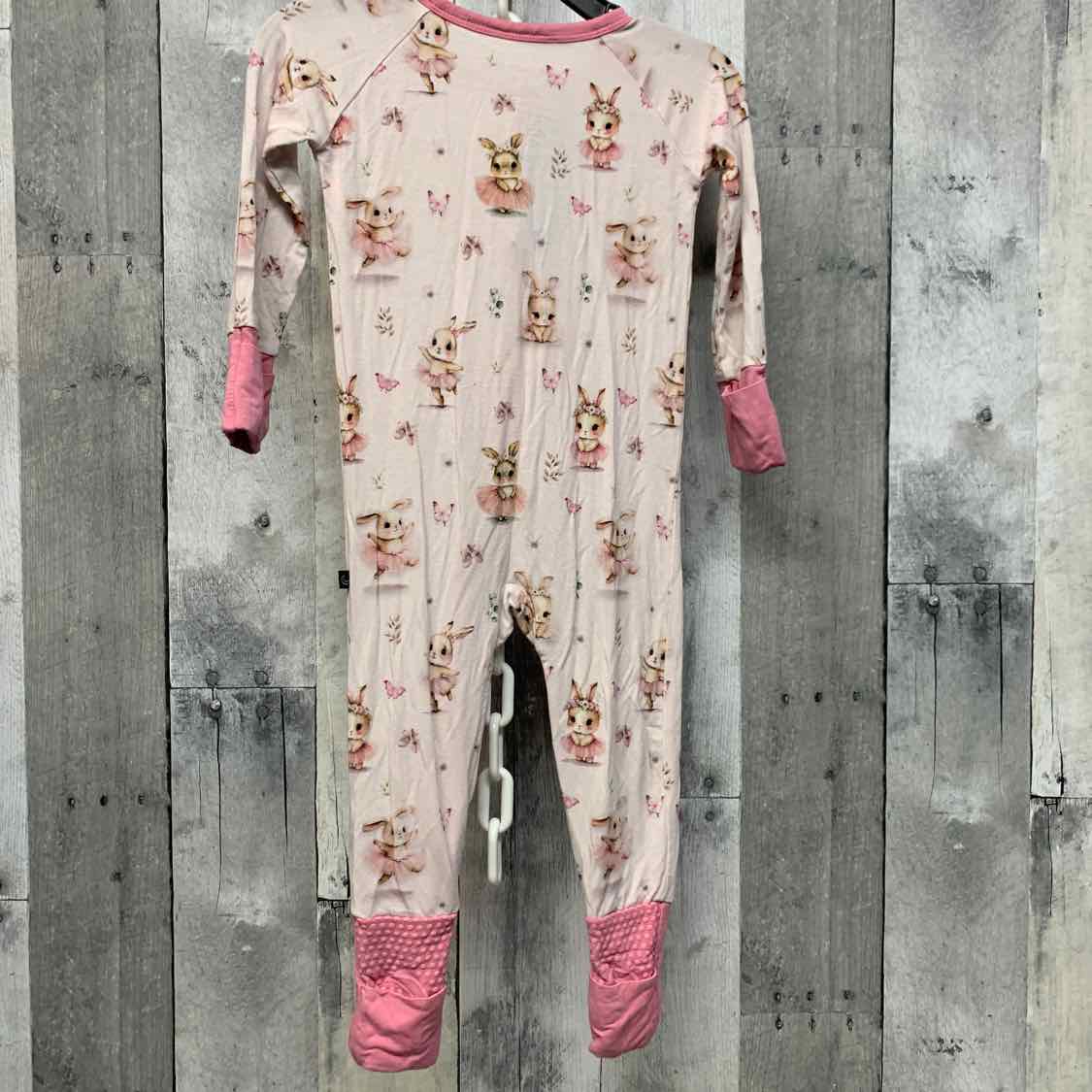 Size 6-12 Months White/Pink Boutique Brand Footy PJs